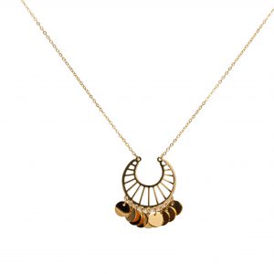 Goldfarbige Halskette -Zina - Mond-Plättchen Tayna Schmuck & Accessoires