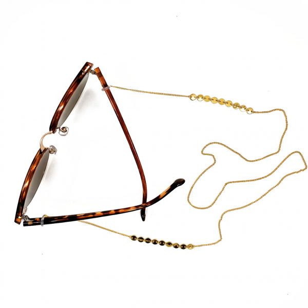 Gold-Brillenkette-Sana mit Plättchen Tayna Schmuck & Accessoires
