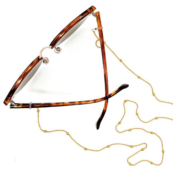 Gold- Brillenkette-Sara mit Kugelchen Tayna Schmuck & Accessoires