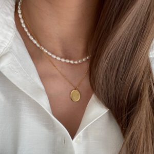 Gold Halskette mit Anhänger - Aya Halskette - Tayna Schmuck & Accessoires