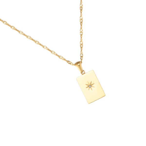 Gold Halskette mit Eckigenanhänger - Mellis Star - Tayna Schmuck & Accessoires