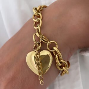 Breites Armband - Big Heart Armband - Tayna Schmuck & Accessoires