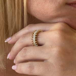 Gold Baguette Ring - Jona Ring - Tayna Schmuck & Accessoires