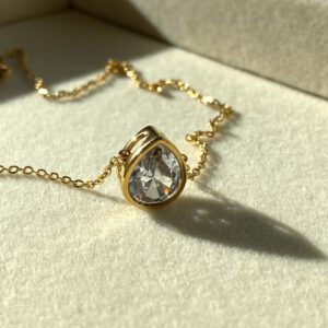Weißer Diamond Tropfen - Tayna Schmuck & Accessoires Halskette