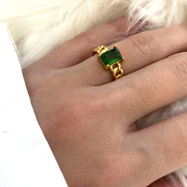 Smaragd Ring Grün - Amor Ring - Tayna Schmuck & Accessoires