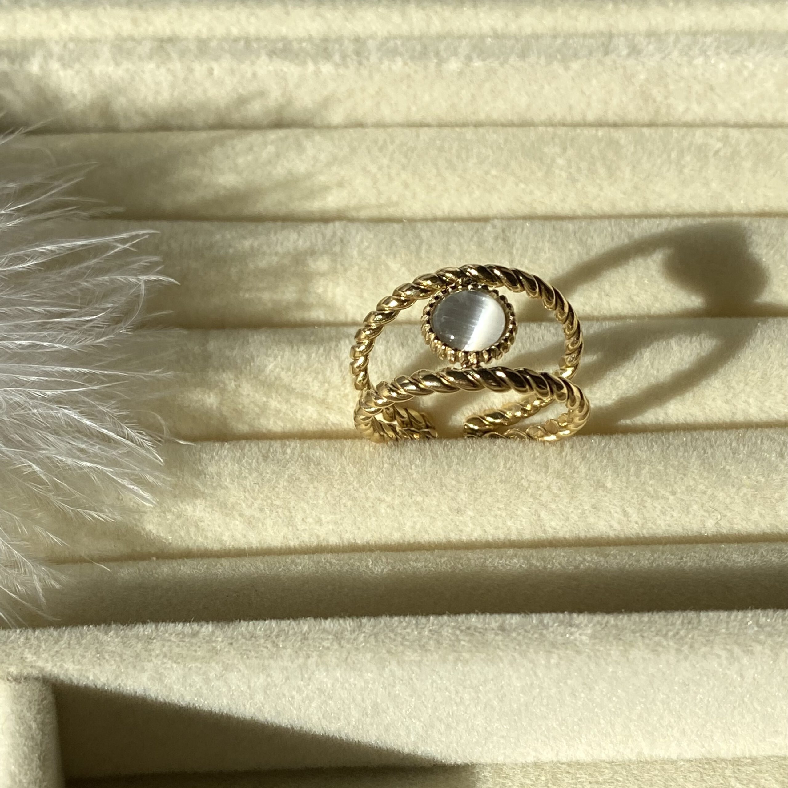 Gold Ring - Cat Eye Ring - Tayna Schmuck & Accessoires